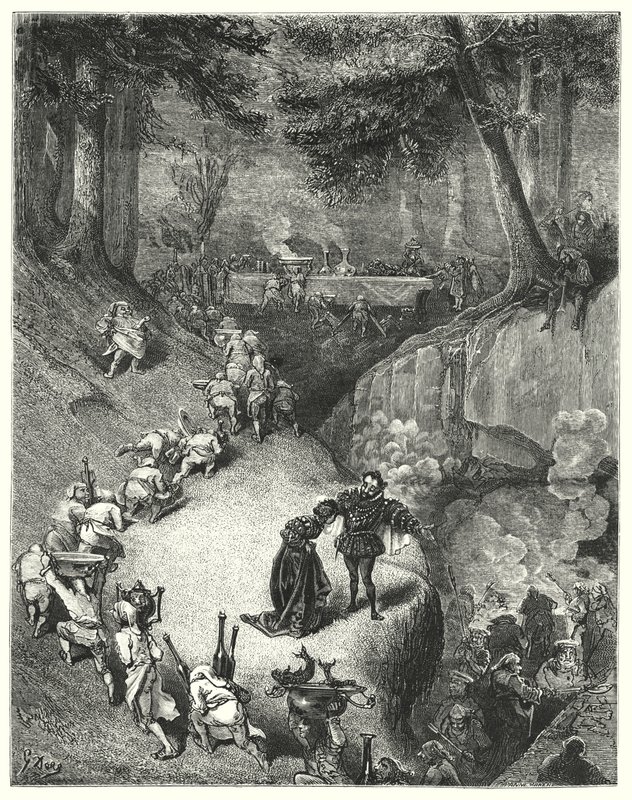 Riquet a La Houppe; Ricky of the Tuft (gravering) af Gustave Dore