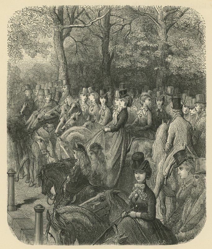Rotten Row, Hyde Park, London af Gustave Dore