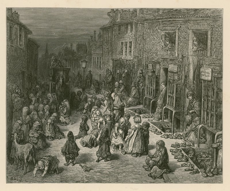 Seven Dials, London af Gustave Dore