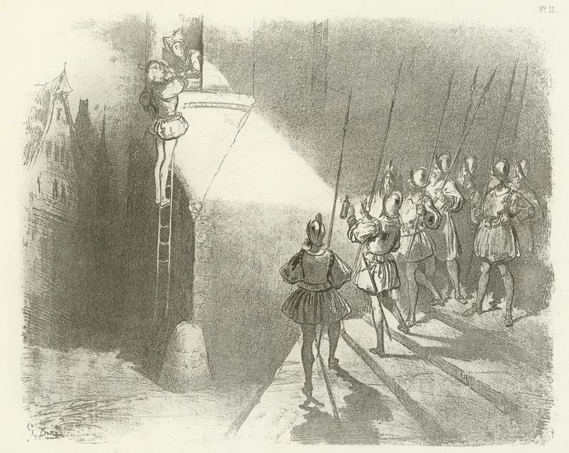 Overrasket af Watchmen - Reign of Henry IV (gravure) af Gustave Dore