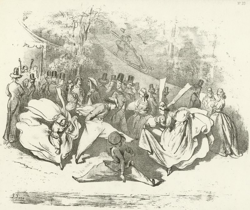 Ti år senere eller en ændring af mode 1840 (dybtryk) af Gustave Dore