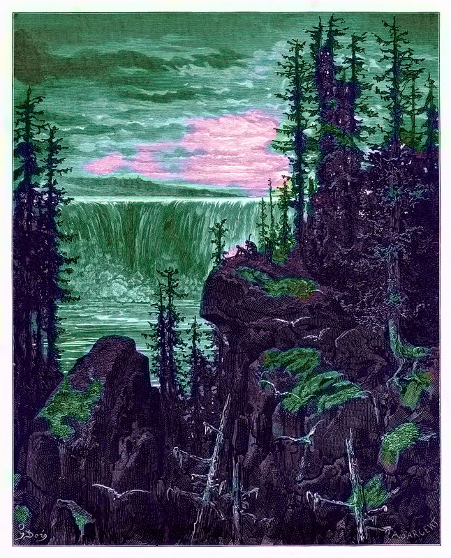 The Falls of Niagara, illustration fra 