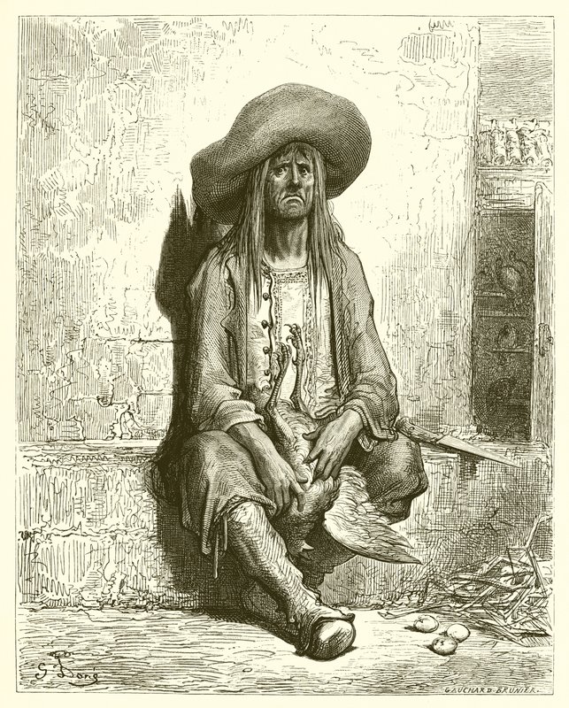 Hønen med de gyldne æg (La Fontaine) af Gustave Dore
