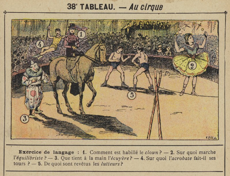 Au cirque (farve litho) af Gustave Fraipont