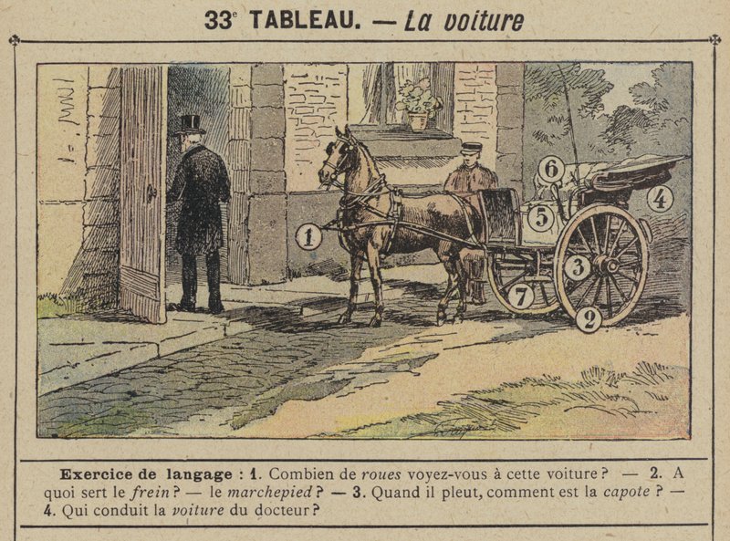 Bilen (farve litho) af Gustave Fraipont