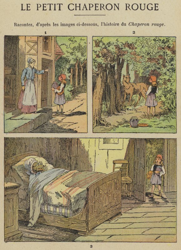 Rødhætte (farve litho) af Gustave Fraipont