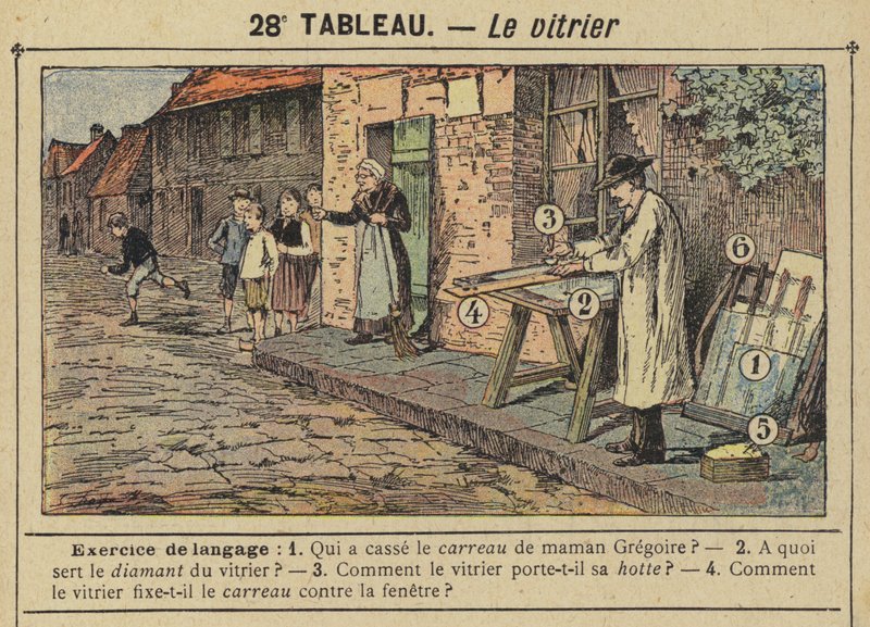 Glarmesteren (farve litho) af Gustave Fraipont