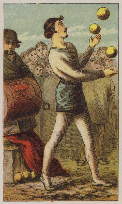 Akrobat (farve litho) af H.W. (after) Petherick