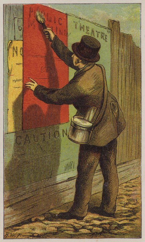 Bill Sticker (farve litho) af H.W. (after) Petherick