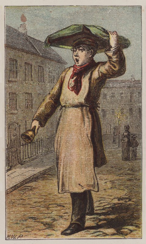 Muffin Man (farve litho) af H.W. (after) Petherick