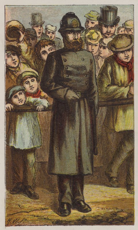 Politimand (farve litho) af H.W. (after) Petherick