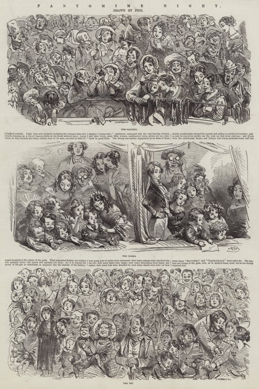 Pantomime nat af Hablot Knight Browne