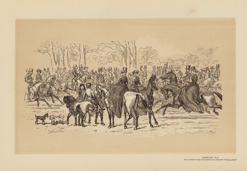 Rotten Row, No 2, As it Is (gravering) af Hablot Knight (1815 92) Browne