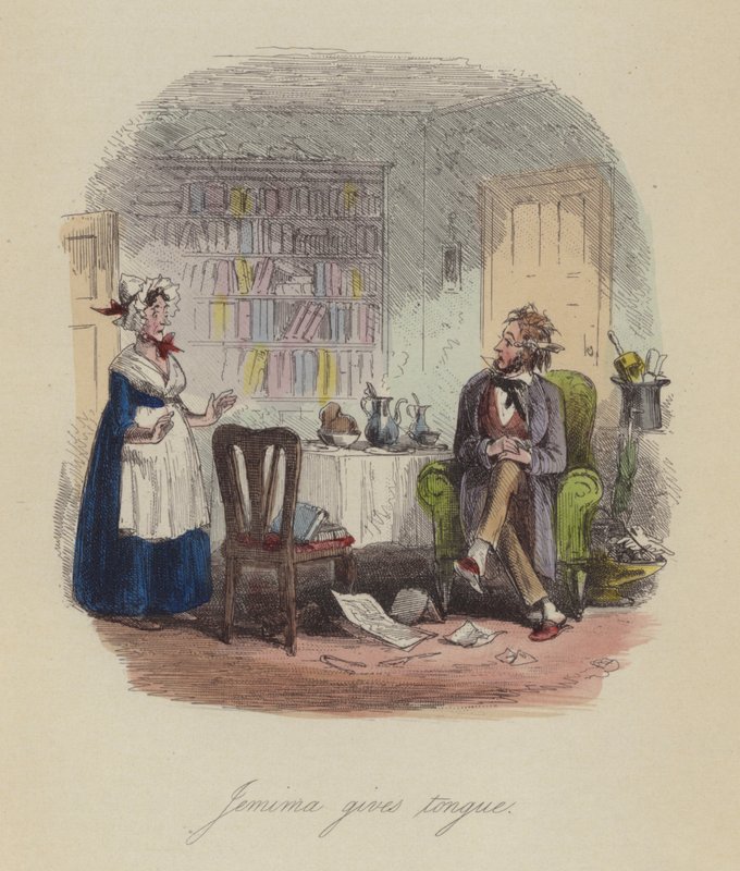 Illustration til Lewis Arundel eller The Railroad of Life af Frank E Smedley (farvet gravering) af after Hablot Knight Browne