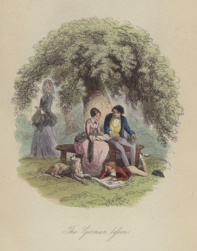 Illustration til Lewis Arundel eller The Railroad of Life af Frank E Smedley (farvet gravering) af after Hablot Knight Browne