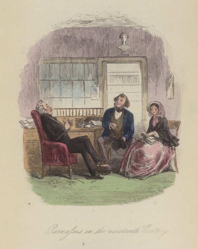 Illustration til Lewis Arundel eller The Railroad of Life af Frank E Smedley (farvet gravering) af after Hablot Knight Browne