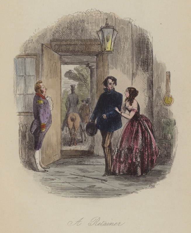 Illustration til Lewis Arundel eller The Railroad of Life af Frank E Smedley (farvet gravering) af after Hablot Knight Browne