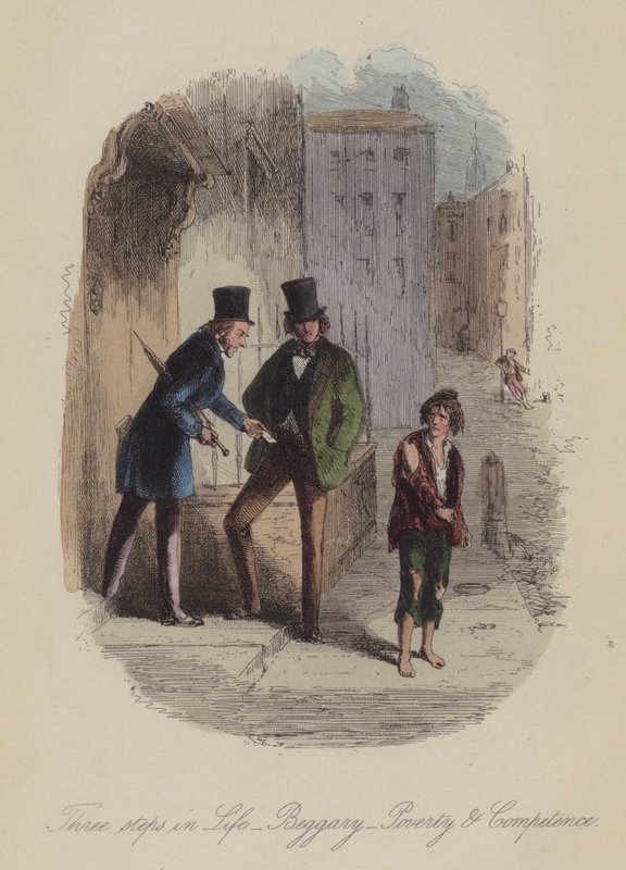 Illustration til Lewis Arundel eller The Railroad of Life af Frank E Smedley (farvet gravering) af after Hablot Knight Browne