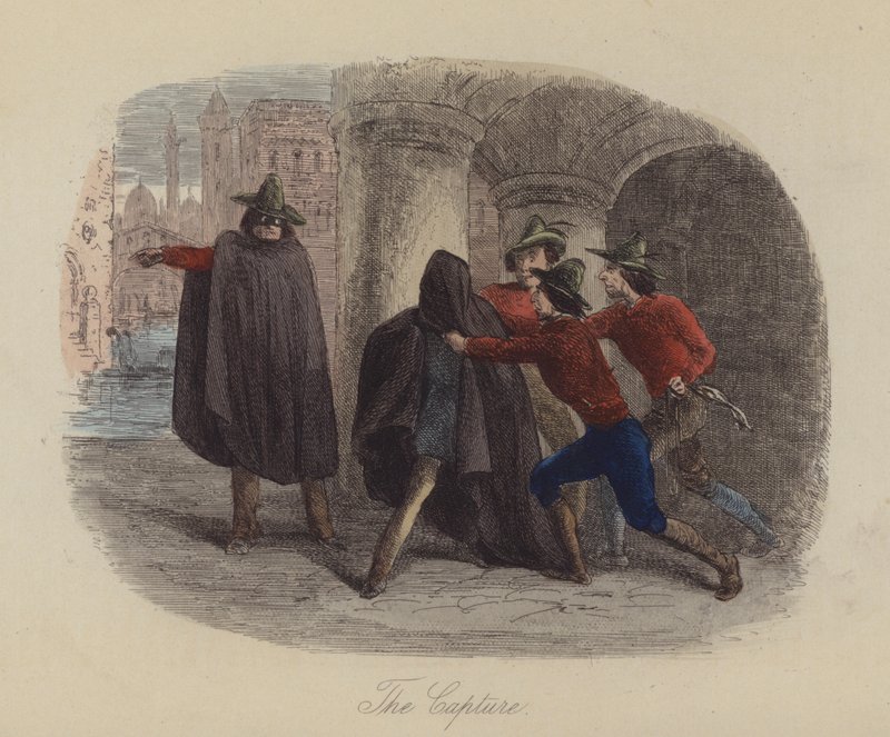 Illustration til Lewis Arundel eller The Railroad of Life af Frank E Smedley (farvet gravering) af after Hablot Knight Browne