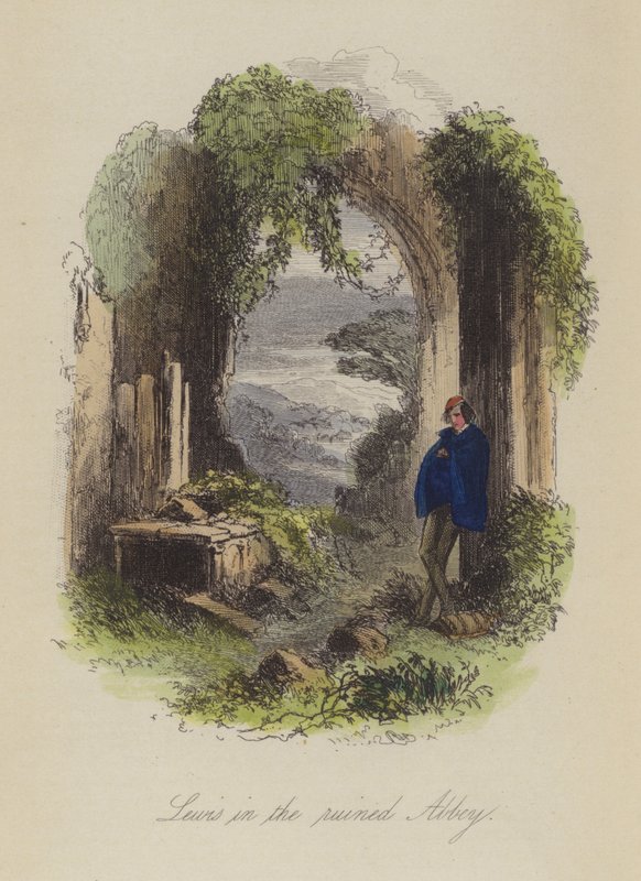 Illustration til Lewis Arundel eller The Railroad of Life af Frank E Smedley (farvet gravering) af after Hablot Knight Browne