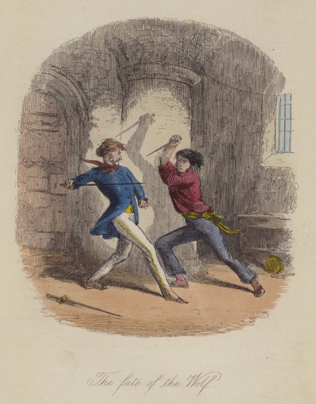 Illustration til Lewis Arundel eller The Railroad of Life af Frank E Smedley (farvet gravering) af after Hablot Knight Browne