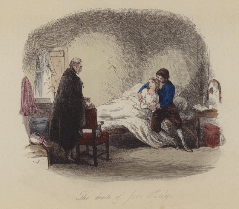 Illustration til Lewis Arundel eller The Railroad of Life af Frank E Smedley (farvet gravering) af after Hablot Knight Browne