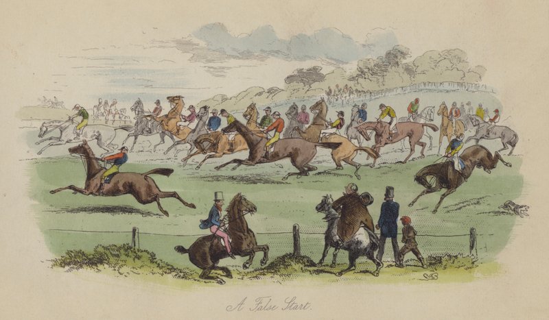 Illustration til Lewis Arundel eller The Railroad of Life af Frank E Smedley (farvet gravering) af after Hablot Knight Browne