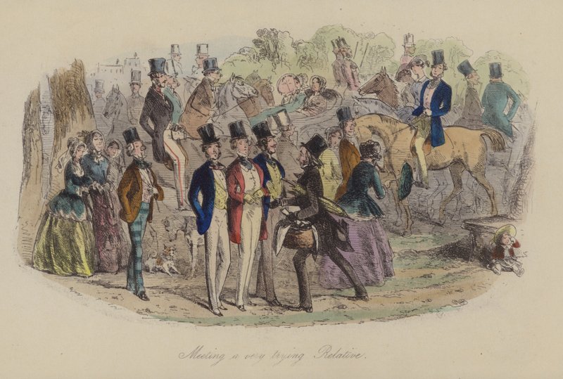 Illustration til Lewis Arundel eller The Railroad of Life af Frank E Smedley (farvet gravering) af after Hablot Knight Browne