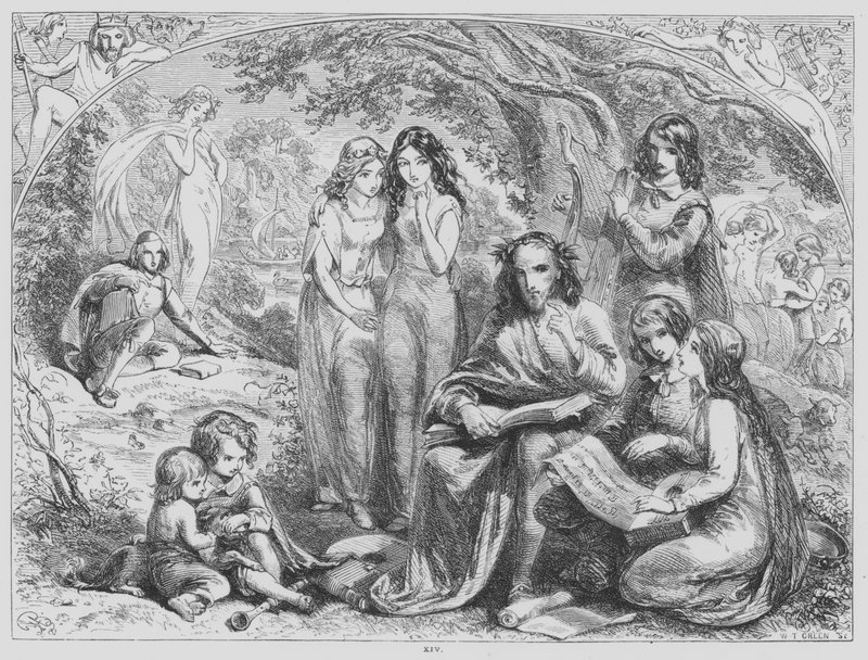 John Milton, LAllegro (gravering) af after Hablot Knight Browne