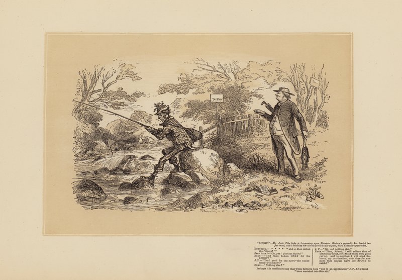 Angling Sketches, No 2, Very like a Poacher (gravering) af Hablot Knight (1815 92) Browne