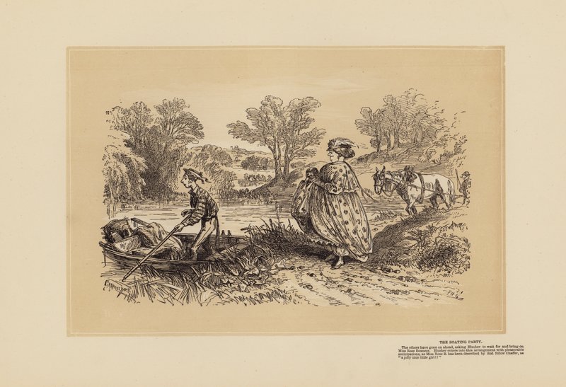 Skitser af lystfiskeri, nr. 3, En udsmider (gravering) af Hablot Knight (1815 92) Browne