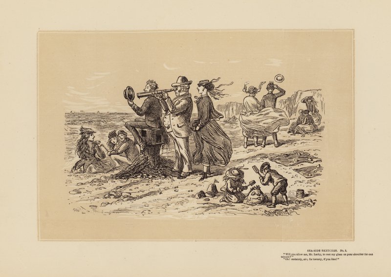 Sea-Side Sketches, No 5, So very Obliging (gravering) af Hablot Knight (1815 92) Browne