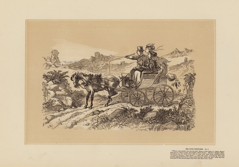 Sea-Side Sketches, nr. 7, At gøre det maleriske (gravering) af Hablot Knight (1815 92) Browne