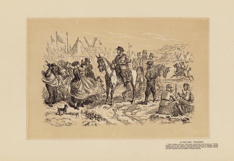 The Wimbledon Meeting, nr. 2, Fraternisering (kobberstik) af Hablot Knight (1815 92) Browne