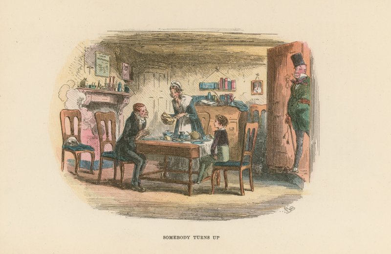 Illustration til David Copperfield af Hablot Knight Browne