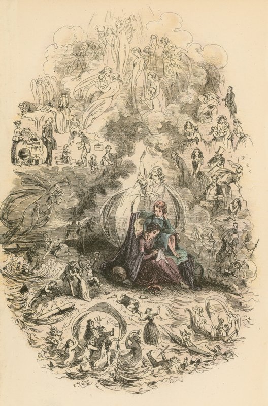 Illustration til Dombey og søn af Hablot Knight Browne