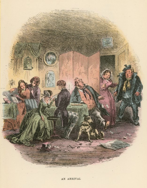 Illustration til Dombey og søn af Hablot Knight Browne