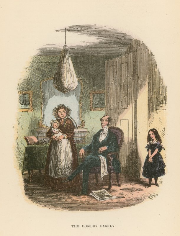 Illustration til Dombey og søn af Hablot Knight Browne