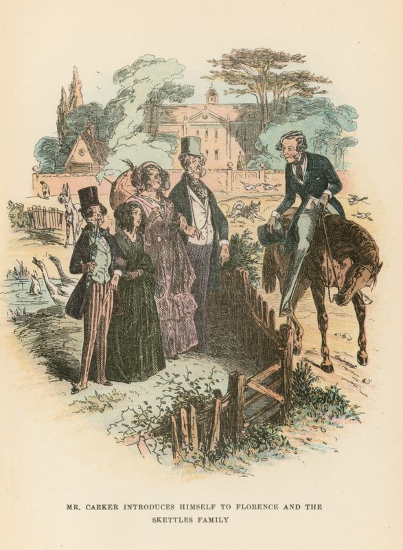 Illustration til Dombey og søn af Hablot Knight Browne