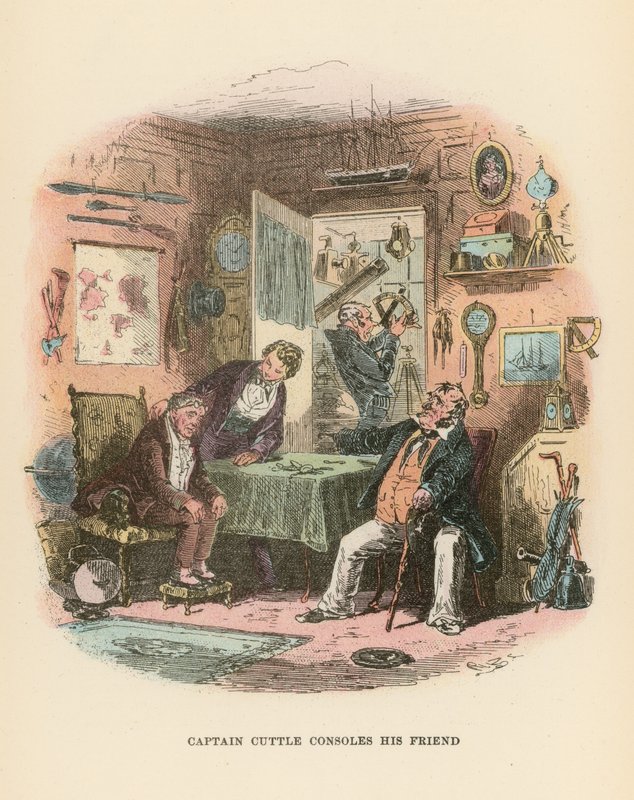 Illustration til Dombey og søn af Hablot Knight Browne