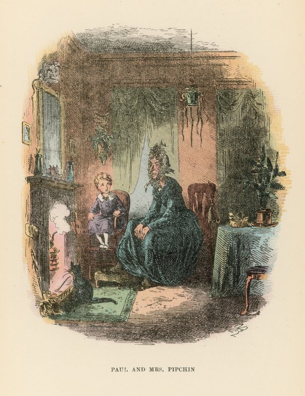 Illustration til Dombey og søn af Hablot Knight Browne
