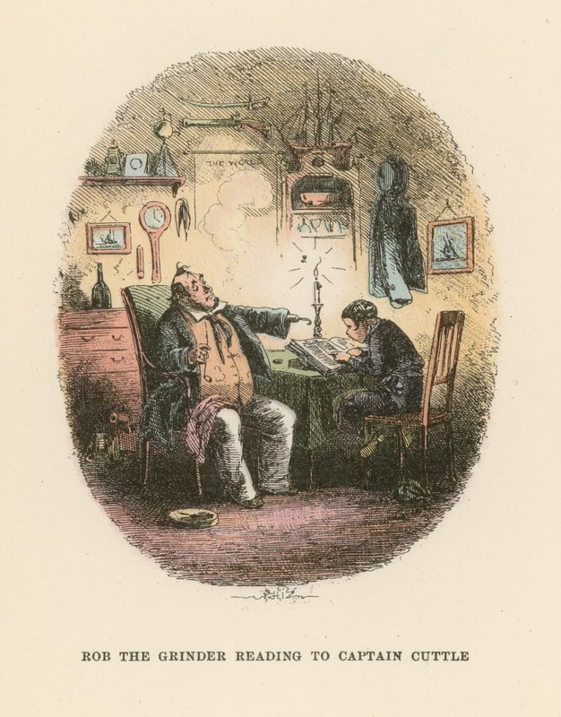 Illustration til Dombey og søn af Hablot Knight Browne