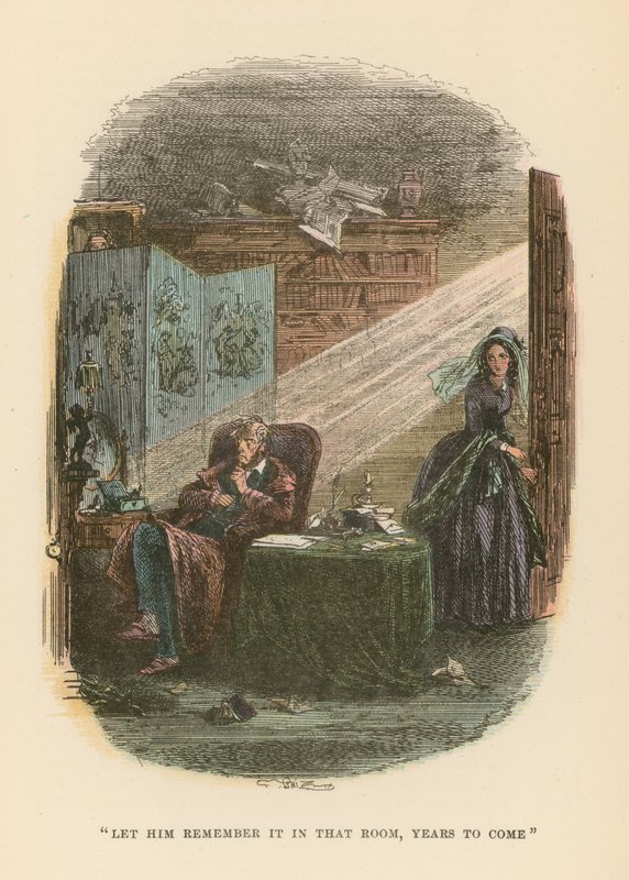 Illustration til Dombey og søn af Hablot Knight Browne