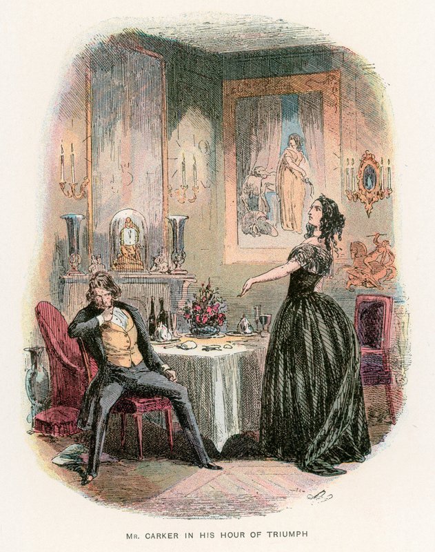 Illustration til Dombey og søn af Hablot Knight Browne