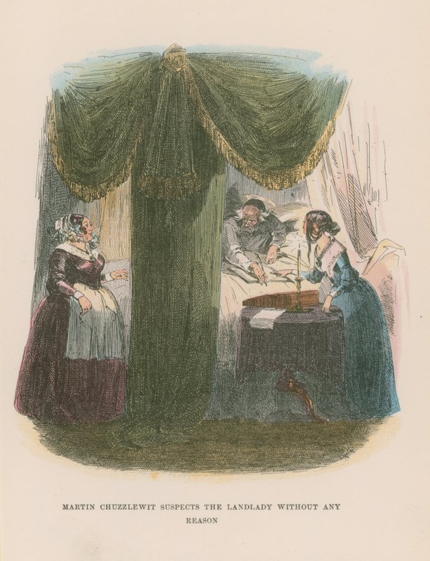 Illustration til Martin Chuzzlewit af Hablot Knight Browne