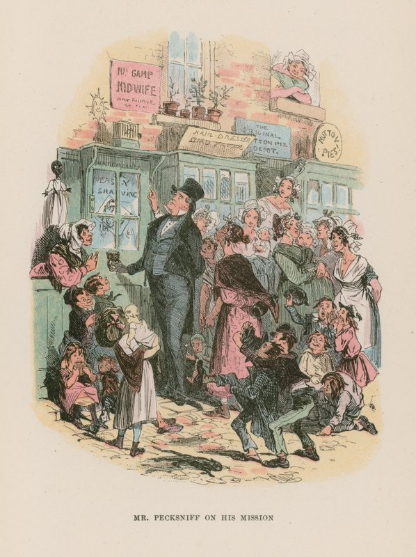 Illustration til Martin Chuzzlewit af Hablot Knight Browne