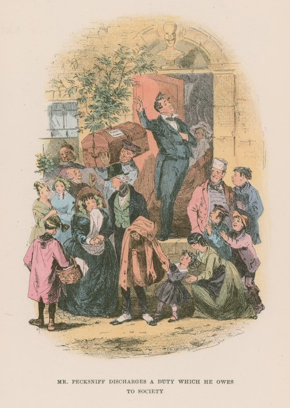 Illustration til Martin Chuzzlewit af Hablot Knight Browne