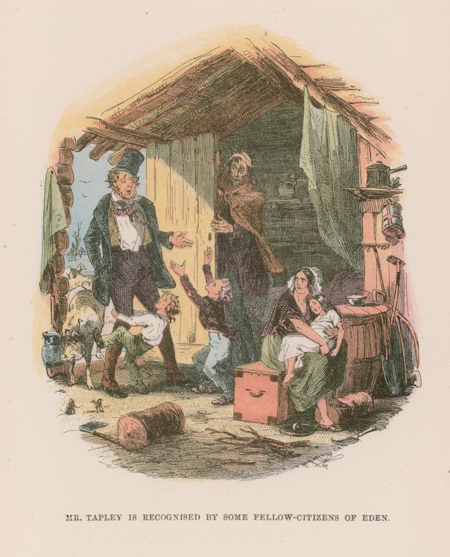 Illustration til Martin Chuzzlewit af Hablot Knight Browne