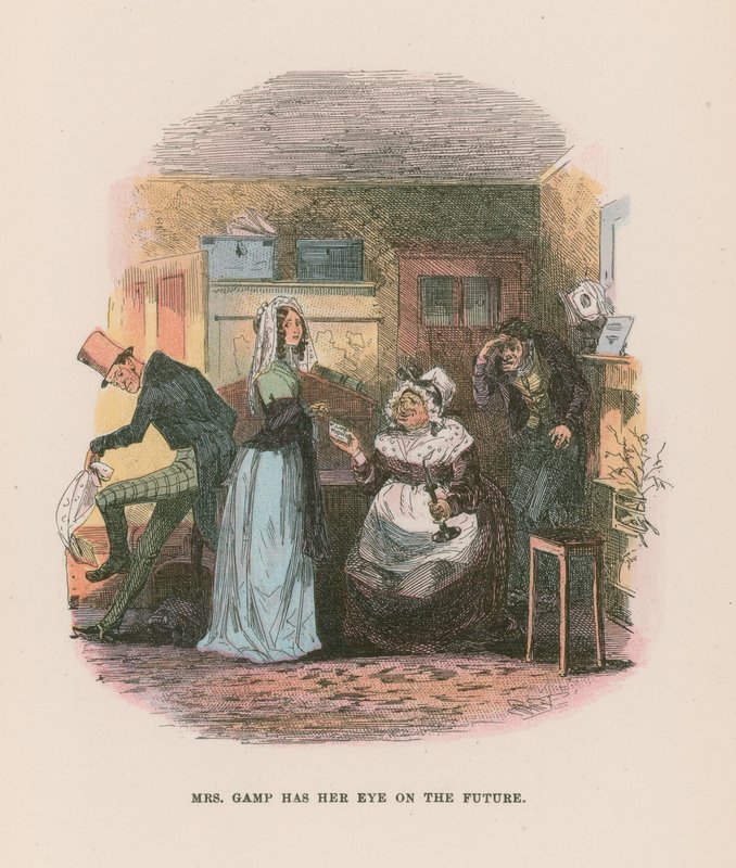 Illustration til Martin Chuzzlewit af Hablot Knight Browne