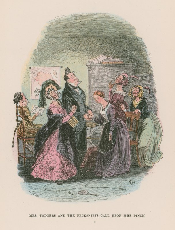 Illustration til Martin Chuzzlewit af Hablot Knight Browne